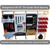 image:imageWall Control Pegboard 32in x 16in Blue Metal Pegboard Tool Board PanelGray