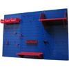 image:imageWall Control Pegboard Organizer 4 ft Metal Pegboard Standard Tool Storage Kit with Black Toolboard and Black AccessoriesBlue Pegboard with Red Accessories