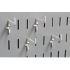 image:imageWall Control Blue Medium Slotted Storage Hooks  Rust Resistant Metal Hooks for Garage Kitchen and Home Storage  4 PackWhite
