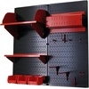 image:imageWall Control Craft amp Hobby Pegboard Organizer Storage Kit with Metallic Pegboard and White AccessoriesBlack Pegboard Red Accessories